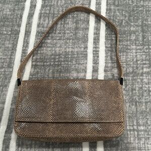 Stuart Weitzman Tan Shoulder Bag with Strap and Textured Finish